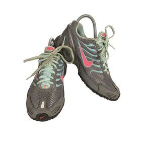 Nike Air 355140 Youth Size 4Y Gray Pink Accents Mesh Running  sneakers Shoes